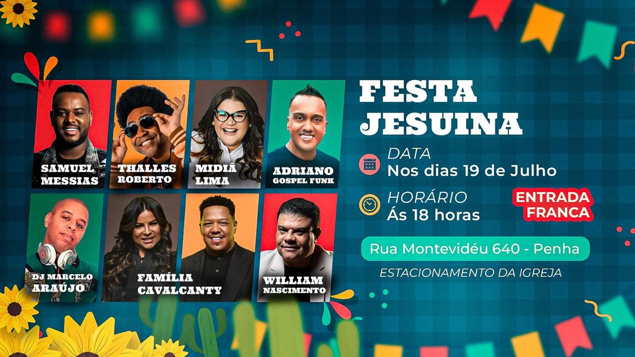 Festa Jesuína acontece neste sábado, no Rio de Janeiro, com show de abertura de Thalles Roberto