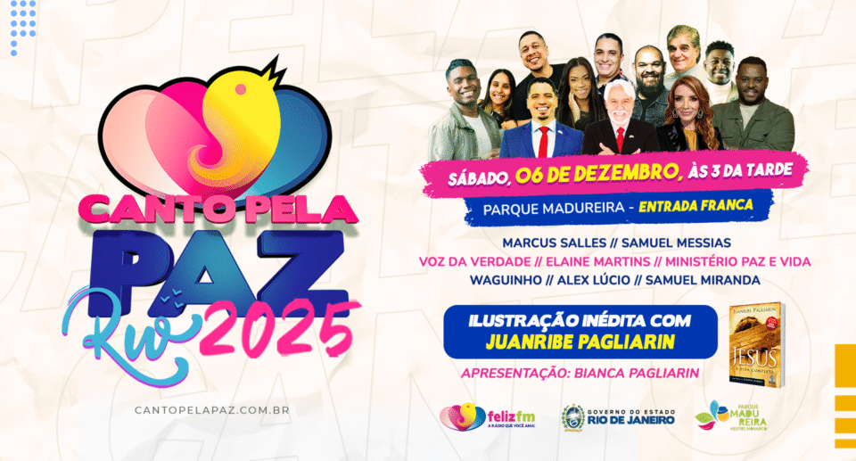 Canto Pela Paz reúne grandes nomes da música gospel no Parque Madureira, no Rio de Janeiro