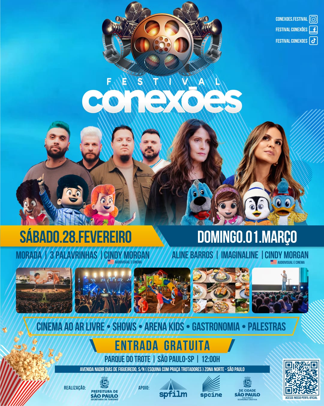 Festival Conexões reúne grandes shows, atração internacional e cinema ao ar livre em São Paulo