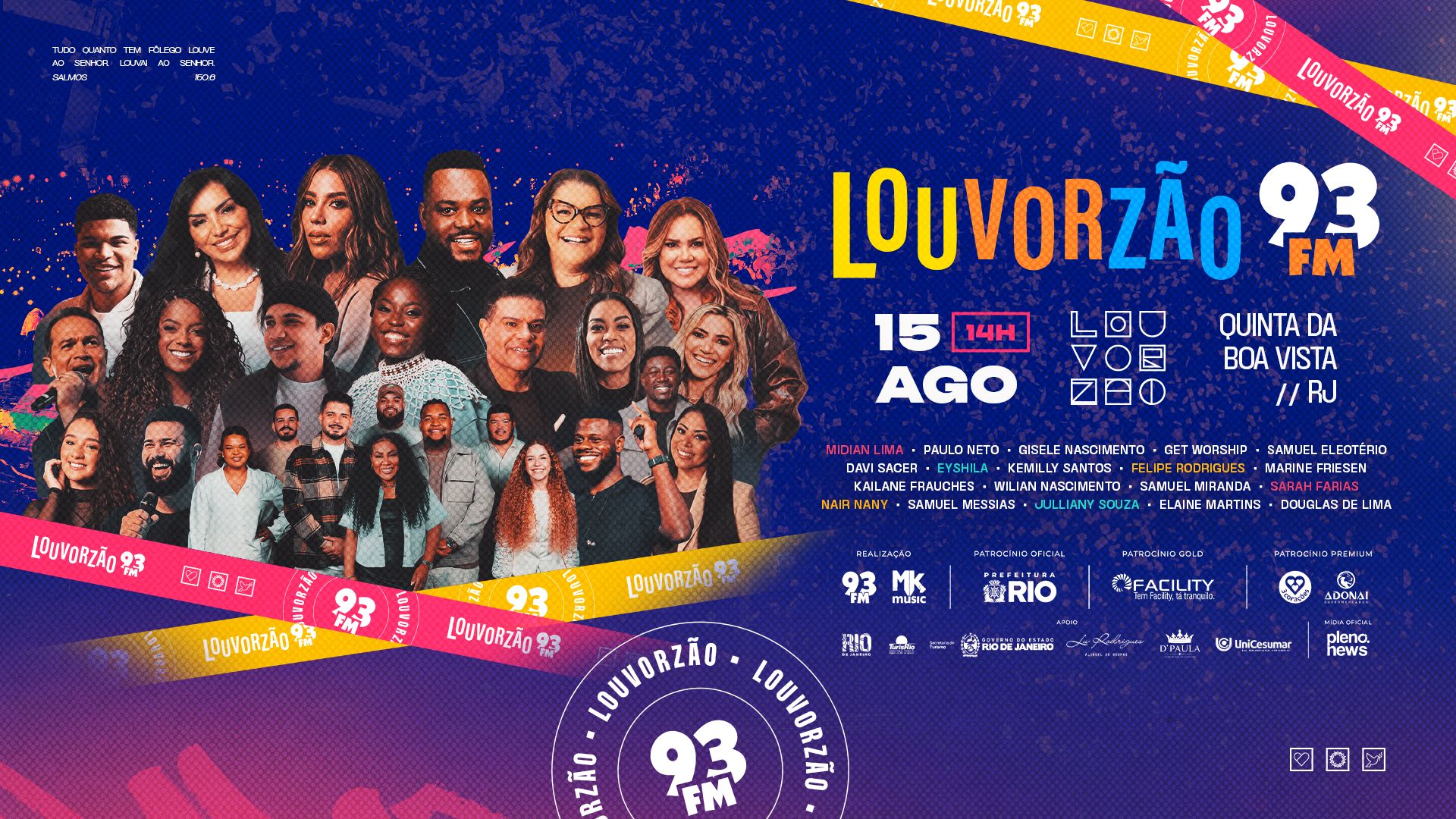 Louvorzão 93 é confirmado no dia 15 de agosto na Quinta da Boa Vista (RJ)